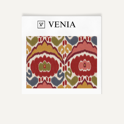 Medallion motif fabric I upholstery swatch by Venia Home