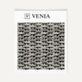 Ivory and black mini basket upholstery fabric swatch by Venia Home