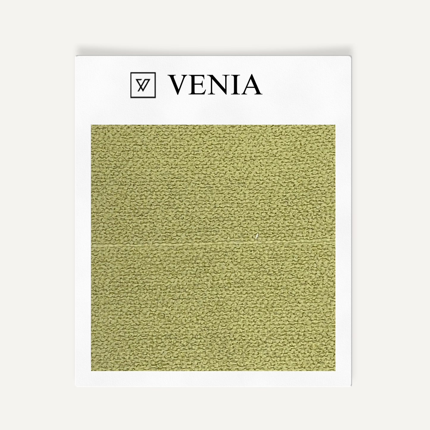 Lime green modern luxe bouclé upholstery fabric swatch by Venia Home