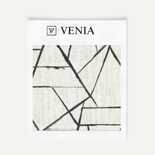 Modern Shard Fabric - Ivory with Black detail