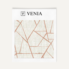 Modern Shard Fabric - Ivory with Blush pink detail