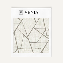 Modern Shard Fabric - Ivory with Greige detail