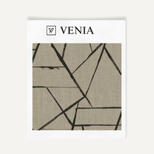 Modern Shard Fabric - Taupe with Black detail