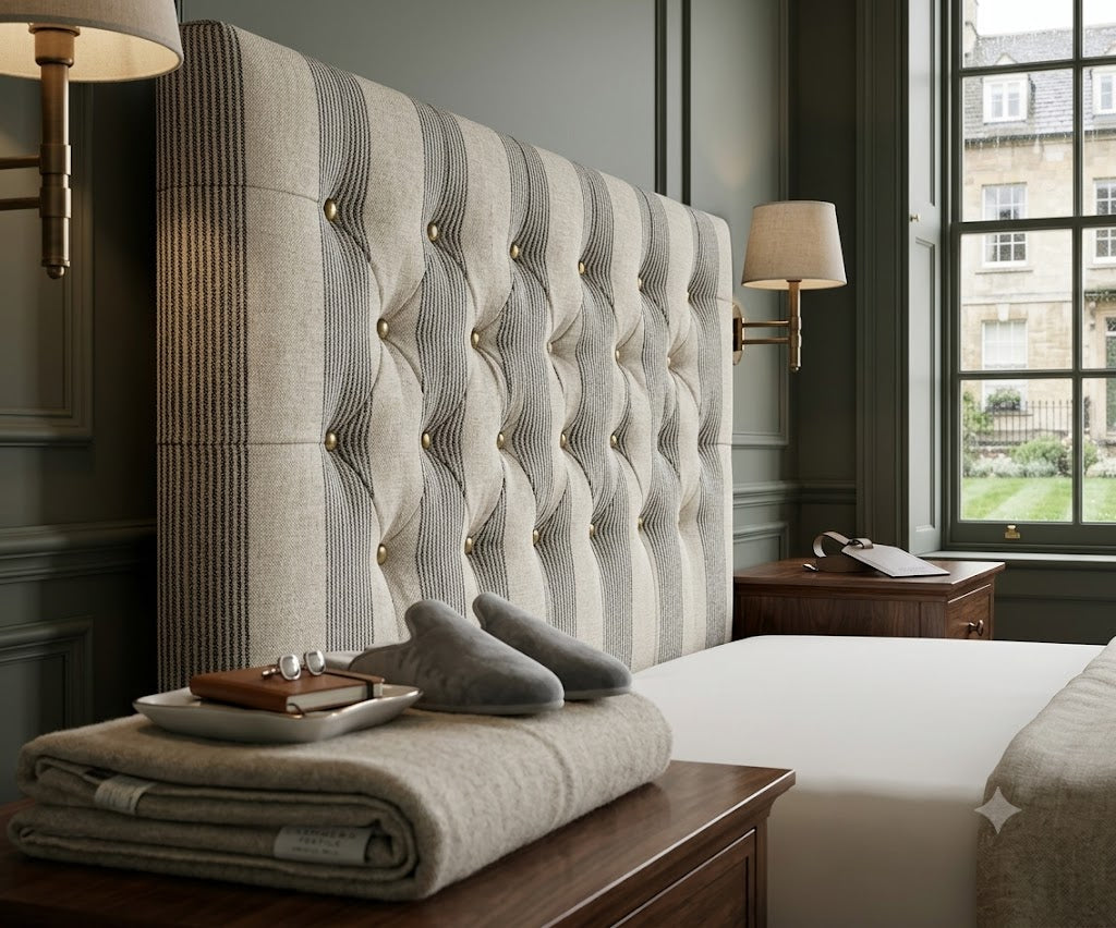 Monsoon stripe black and white fabric detail