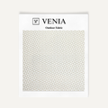 Mosaic Ivory outdoor fabric swatch in beige and white pinwheel geometric weave
