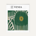 Green mystic eye upholstery fabric swatch by Venia Home