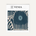 Indigo mystic eye upholstery fabric swatch by Venia Home
