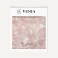 Pink Neerja floral upholstery fabric swatch by Venia Home