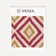 Nomad Diamond Fabric – Red & Mustard