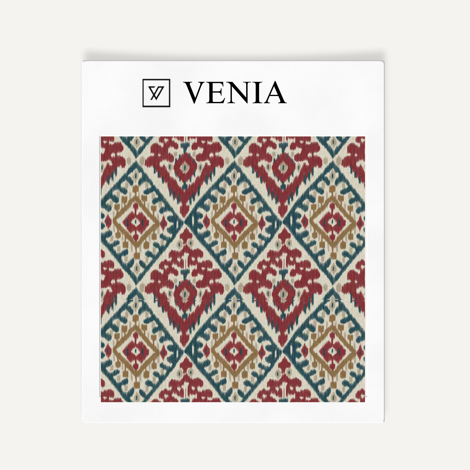 Nomad ikat upholstery fabric swatch by Venia Home