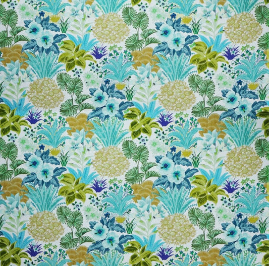 Close-up detail of ocean fable fabric