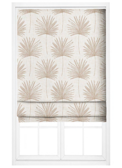 Close-up detail of cinnamon palm vista fabric