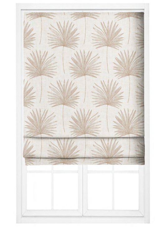 Close-up detail of cinnamon palm vista fabric
