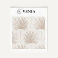 Cinnamon palm vista upholstery fabric swatch by Venia Home