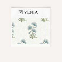 Pansy Cluster Fabric – Aqua