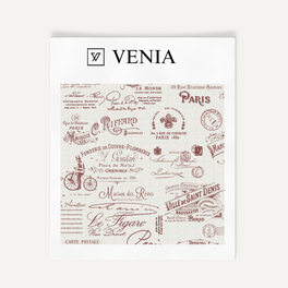 Parisian Script Fabric - Redwood