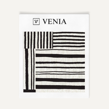 Patch Stripes Fabric - Ivory with Black detail