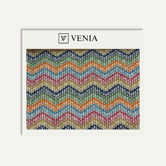Carnival pattern play upholstery fabric swatch by Venia Home