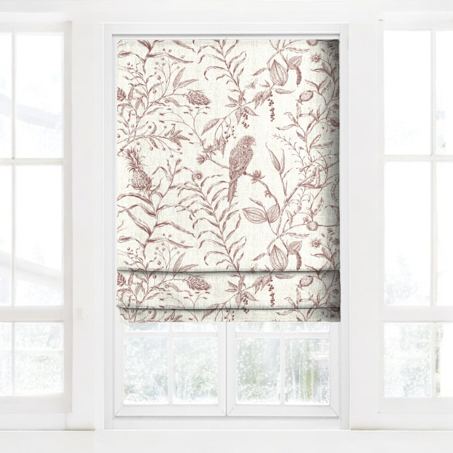 Redwood Perch and Plume fabric as blinds