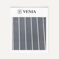 Blue pinstripe upholstery fabric swatch by Venia Home