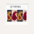 Multicolour playful paisley upholstery fabric swatch by Venia Home