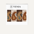 Tonal brown playful paisley upholstery fabric swatch by Venia Home