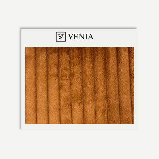 Ember plush ridges faux fur upholstery fabric swatch by Venia Home