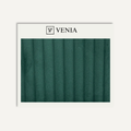 Emerald plush ridges faux fur upholstery fabric swatch by Venia Home