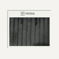 Onyx noir plush ridges faux fur upholstery fabric swatch by Venia Home