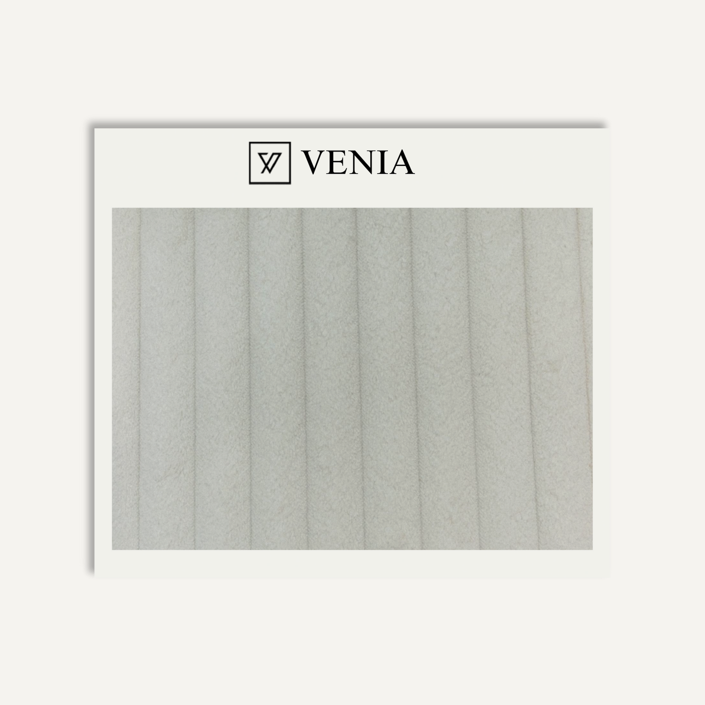 Pearl plush ridges faux fur upholstery fabric swatch by Venia Home