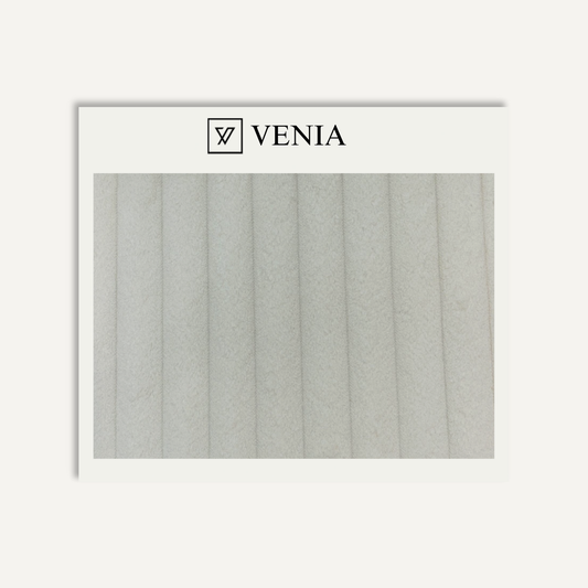 Pearl plush ridges faux fur upholstery fabric swatch by Venia Home