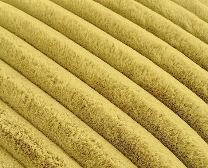 Texture of topaz plush ridges faux fur fabric