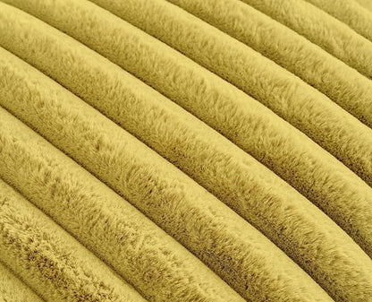 Texture of topaz plush ridges faux fur fabric