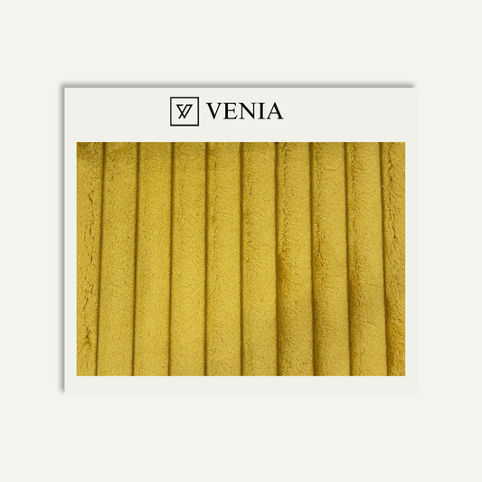 Topaz plush ridges faux fur upholstery fabric swatch by Venia Home