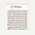 Redwood Poet's Letter upholstery fabric swatch by Venia Home