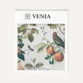 Crimson pomona's garden upholstery fabric swatch by Venia Home