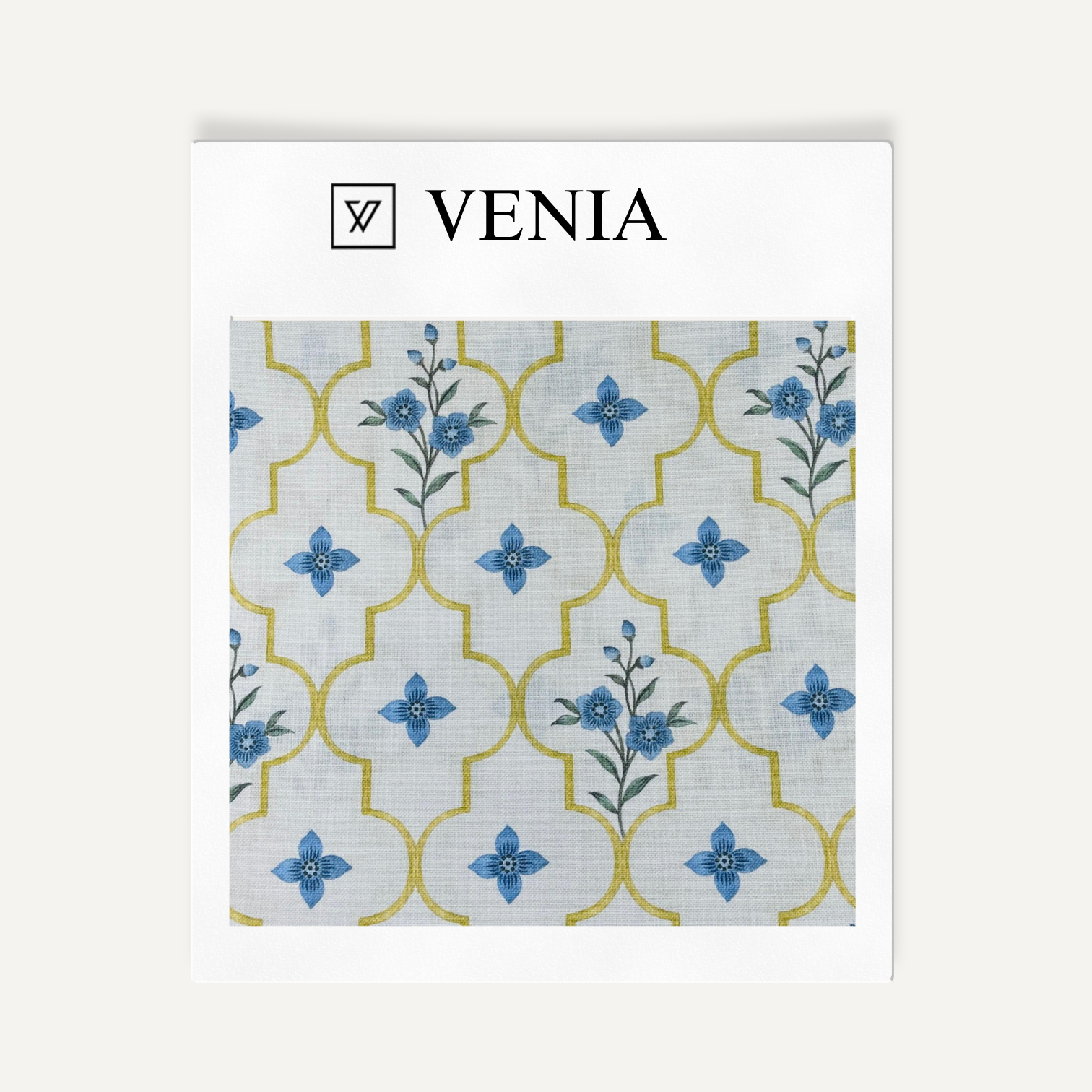 Primrose trellis upholstery fabric swatch by Venia Home
