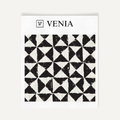 Ivory and black prism check upholstery fabric swatch by Venia Home