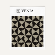 Prism Check Fabric - Taupe with Black detail