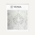 Silver regal tapestry upholstery fabric swatch by Venia Home