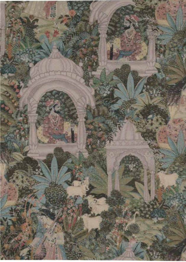 Close-up detail of regalia weaves fabric