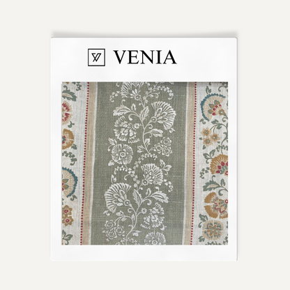 Sage regency bloom upholstery fabric swatch by Venia Home