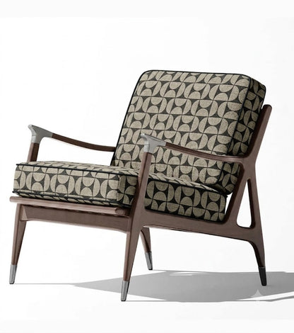 Close-up detail of taupe and black retro grid fabric