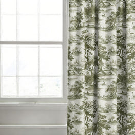 Riverbend Toile Fabric - Green