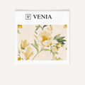 Cream romance bloom upholstery fabric swatch by Venia Home