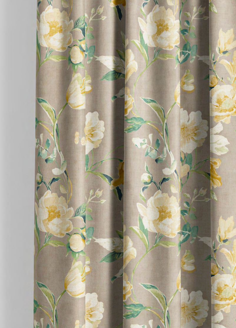 Texture of taupe romance bloom fabric