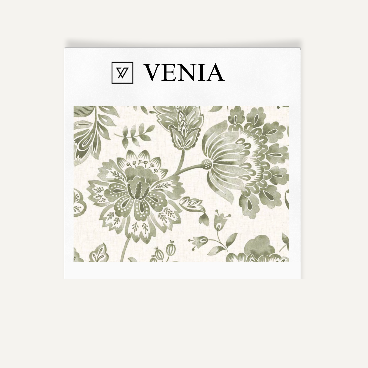 Bottle green royal garden upholstery fabric swatch by Venia Home