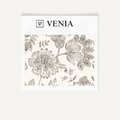 Grey royal garden upholstery fabric swatch by Venia Home