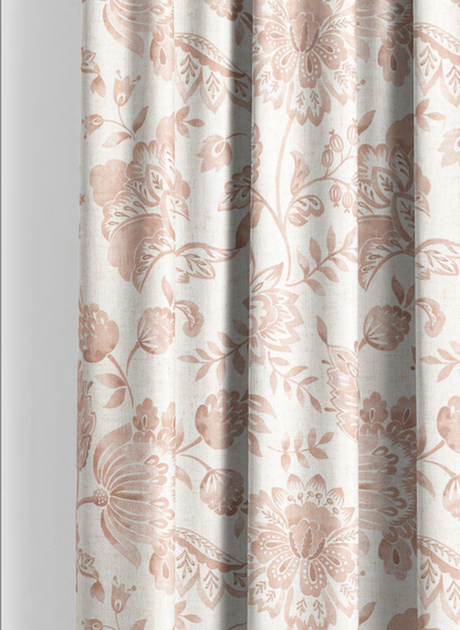 Close-up detail of pink royal garden fabric