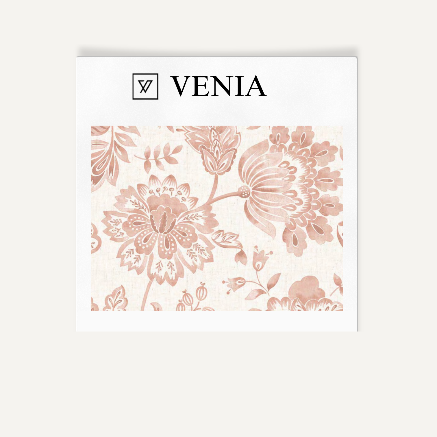 Pink royal garden upholstery fabric swatch by Venia Home